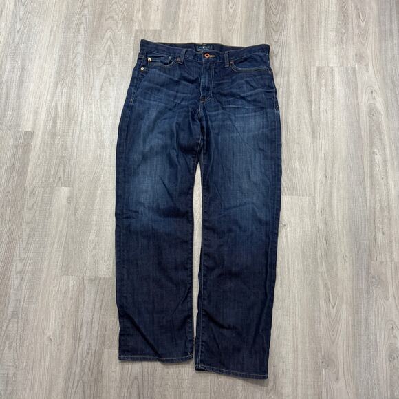 Lucky Brand 363 Vintage Straight Jeans Men's 34x30 Blue Dark Wash Denim Faded - Picture 1 of 11